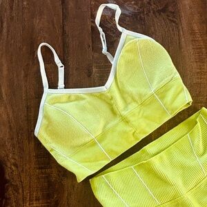 Vibrant Yellow Adjustable Sports Bra